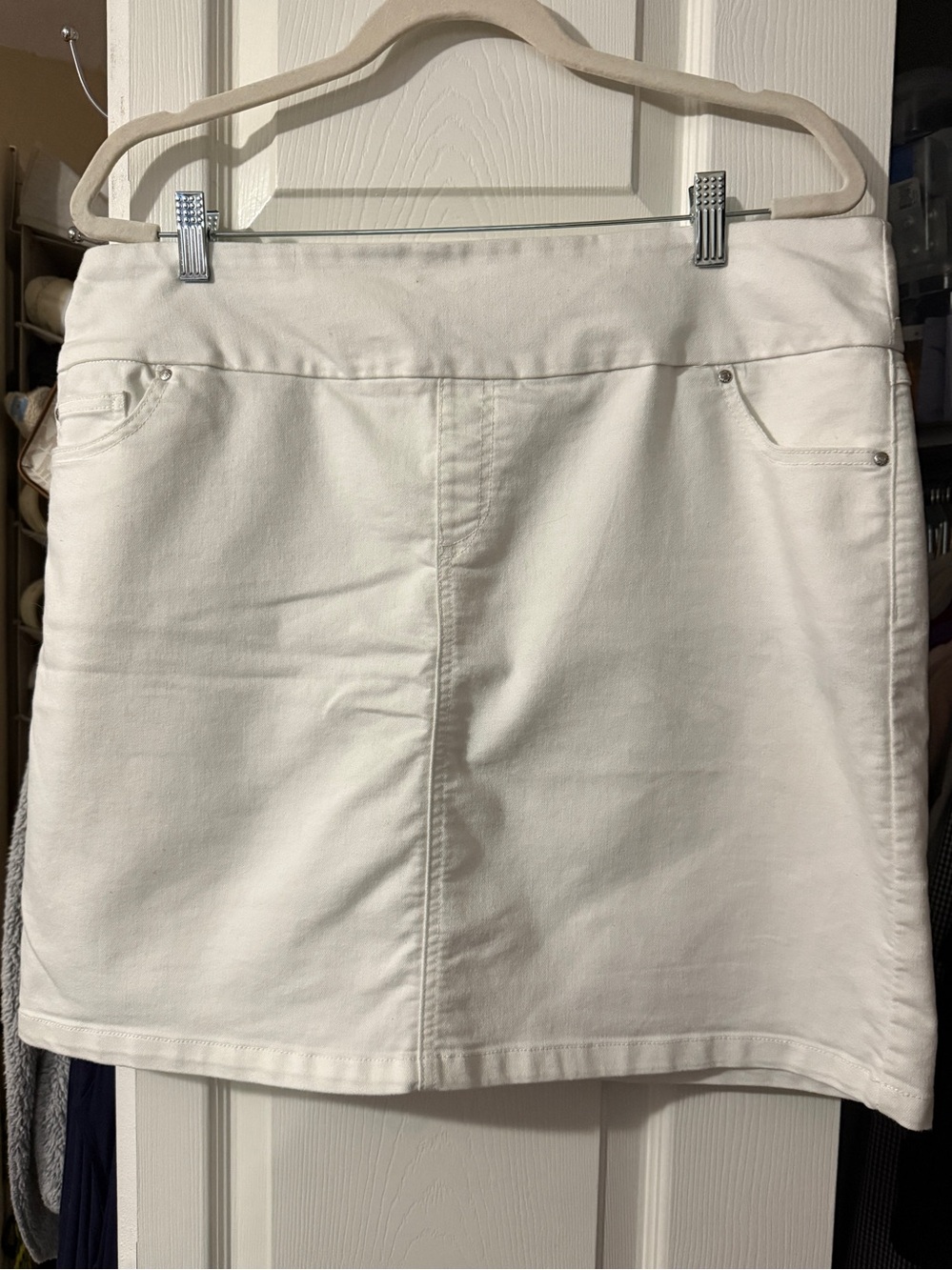White Denim Skort